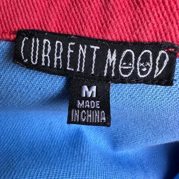 Current Mood Vintage 80’s Colorblock Denim Cropped Jacket Size M - Picture 6 of 9